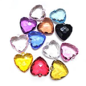 ALL 큰비즈 30mm 고리하트 아크릴비즈 빅구슬 한팩 10개