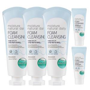 바세린 모이스처 내추럴 클렌징폼 225ml 3개+50ml 2개
