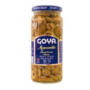 고야 슬라이스드 그린 올리브 345g goya sliced green olive