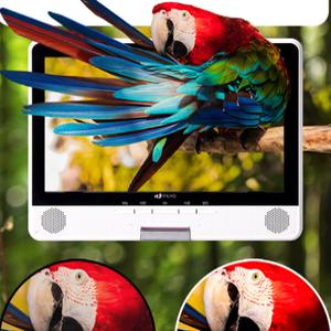 (인비오)고화질 포터블 DVD플레이어 아기 CD DVD HDMI USB재생 키즈락기능 음악 유아 어학학습 핸드폰연결 블루투스