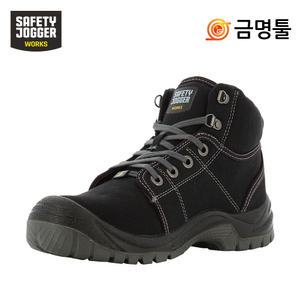 세이프티조거 데저트 안전화 블랙 150mm 미끄럼 방지 건설현장 경량 작업화