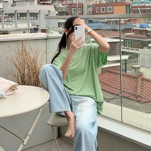 [공구우먼] [제작] 여름까지 쭉 시원한 루즈핏 반팔 티셔츠 75187 빅사이즈 여성의류