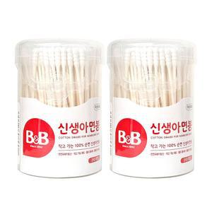 비앤비 신생아 순면 면봉 210p x 2개 / 종이면봉 신생아면봉 영유아 위생용품