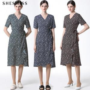 [쉬즈미스]SHESMISS)] 올오버 패턴 랩 원피스 (택가격 258000원)