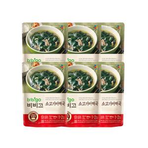 비비고 소고기 미역국 500g 6개