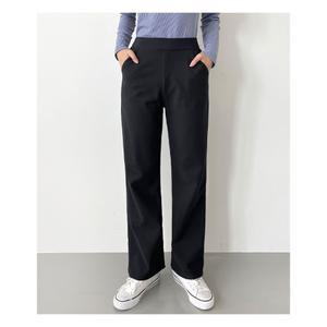 여성용 블랙 네이비 스판 밴딩 팬츠 일자 바지 S~2XL