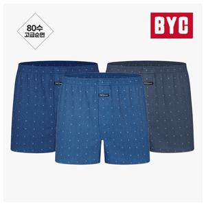 BYC 프리미엄 순면 트렁크팬티 80수 박서세트 MCG1401