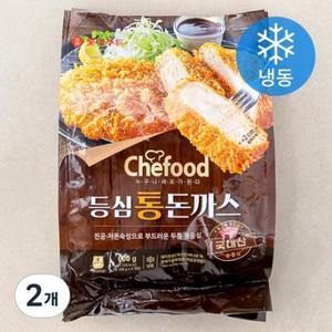 쉐푸드 등심통돈까스 (냉동) 600g, 2개 one option
