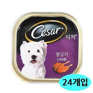시저 24개입 캔 강아지 양고기 1박스 (WFGJE3X)