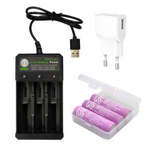 BENONE 베논 3구충전기+18650 3000mAh 배터리 3개+USB 충전기 풀세트