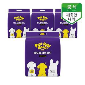 포포몽 발도장 제로패드 반려동물 배변패드 소형 50매 4개 +  펫티슈 장갑형 1개