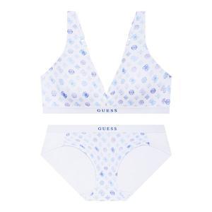 [게스언더웨어](강남점)(노와이어)심볼 로고라인 브라+팬티세트(ODWBR796/BP796BU)