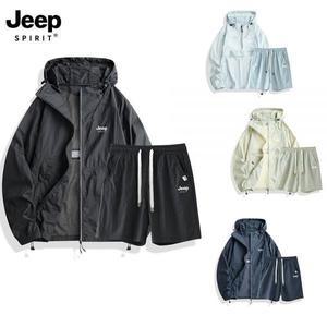 JEEPSPIRIT 지프스피릿 남녀공용 아노락 후드집업 상하의세트 UV차단99 쿨링바람막이