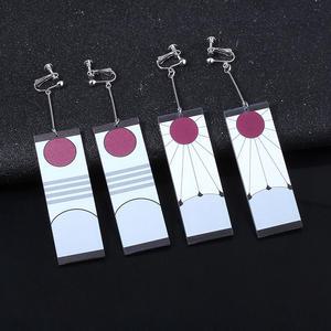 패션 악마 슬레이어 아크릴 귀걸이 탄지로 귀마개 남성 여성 코스프레