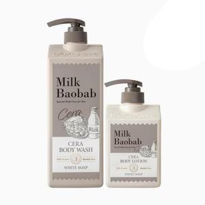 밀크바오밥 세라 바디워시 1200ml+바디로션 600ml 화이트솝 x2SET_code5516