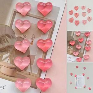 자석 포인트 하트 냉장고 꾸미기 메모 사진 부착 러블리 마그네틱 10개세트