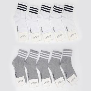 남성 밴딩 링클 라인 포인트 중목 양말 5켤레 국내산 남자 크로커다일 목긴