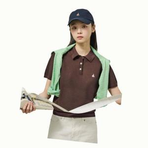 빈폴 BEANPOLE 빈폴레이디스 허니 피케 T칼라 반소매 풀오버 - 브라운 BF5351C04D 420027