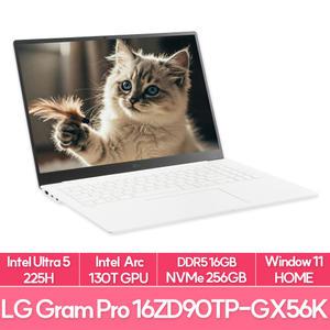 LG전자 그램 프로16 16ZD90TP-GX56K 인텔 울트라5 램16G NVMe256G WIN11 사무용 노트북 추천 EU