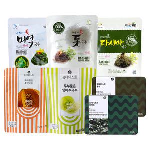 해조미 다이어트 15kcal 저칼로리 간편식 양배추/호박/미역/톳/다시마 국수 외 묵류 식단 건강식 비건 두부면 (비빔+모밀소스 포함)