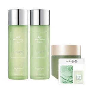 김정문알로에 모이스트 인텐시브 2X 기획(카밍 토너130ml, 1개+카밍 에멀젼130ml, 1개+인텐시브 2X 크림, 50g, 1개) +증정(피토 그린 앰플 마스크팩, 1매 + 안티에이징 크림, 2ml, 2개))