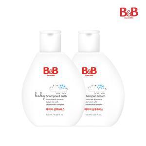 비앤비 베이비 샴푸바스 120ml 2개입