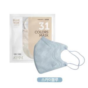 블루본 클래식 KF94 마스크 대형 스카이블루 30매