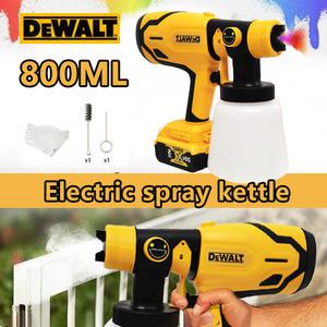 DEWALT 전기 스프레이건 자동차 가구 코팅 에어브러시 무선 휴대용 페인트 분무기 18V 20V 리튬 이온 배터리용
