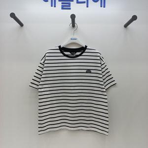 [에꼴리에]5부 와펜 스트라이프티(24B5404  BK)