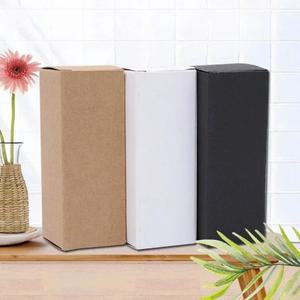 100pcs 멀티 크기 화이트 블랙 크래프트 종이 튜브 상자 화장품 보관 립스틱 에센셜 오일 병 포장 선물