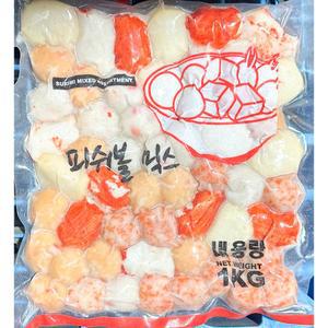 피쉬볼믹스(모노링크 냉동 1K)식품 간편조리 마라샹궈재료 피쉬 탕재료