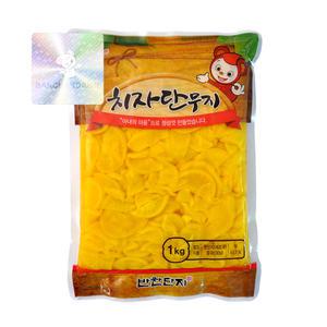 반찬단지 치자 단무지 슬라이스 1kg, 1개