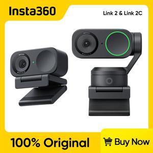 Insta360 Link 2 4K 웹캠(1/2인치 센서 포함) AI 추적 웹캠 해상도 스마트 제어 소음
