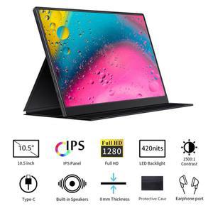 미니 모니터Bimawen 휴대용 모니터 FHD 1920x1280 IPS 100% SRGB 노트북 모니터, 컴퓨터 PC 휴대폰 맥 Xbox