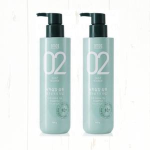 아모스 녹차실감 샴푸 500g 중건성 (촉촉한타입) 그린티, 500ml, 2개