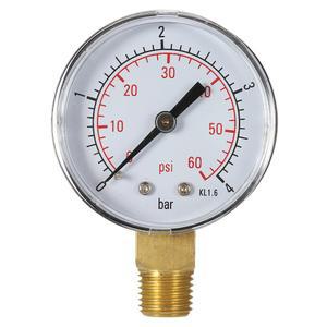4 60 바 0 파이프 TS 사이드 50 스레드 1/4 수영장 스파 물 압력계 용 NPT 압력 인치 50mm 게이지 필터 PSI 마운트
