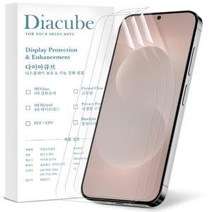 다이아큐브 갤럭시 S25엣지 EPU 신소재 실시간 스크래치 및 눌림자국 자가복원 항균 방탄 액정보호필름 간편부착