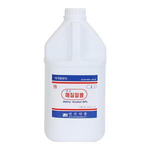 안진 공업용 메칠알콜 4L (불부항용) 공업용알콜 메틸알콜 메탄올 알콜 기계제독 소독 연료