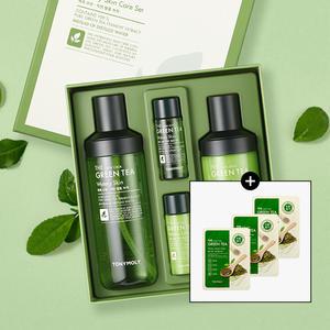 더 촉촉 그린티 수분 2종세트(스킨180ml,로션160ml+그린티마스크 3ea)