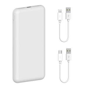 프리미엄 슬림 10000mAh 2포트 보조배터리 C타입 8핀 숏케이블 포함