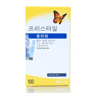 프리스타일 네오 옵티엄 익시드  당뇨 검사 혈당 시험지 측정지 100매(26|06월)