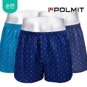 로고도트 순면100% 남성 트렁크 사각 팬티세트 95~120