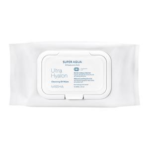 [미샤] 수퍼 아쿠아 울트라 히알론 클렌징 오일 티슈 대용량 70매/362ml