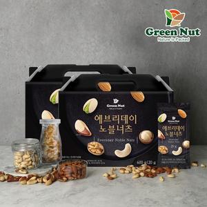 [프리미엄 6종순수견과] 그린너트  에브리데이 노블너츠 20gX30봉 2세트 (총 60