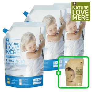 아기세제 쿨프레쉬향 리필형 1300ml 3팩+(GIFT) 500ml 리필 1팩더 총4팩(오리지널향)