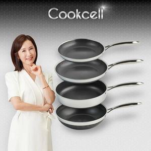 [NS홈쇼핑]전인화의 쿡셀 세라믹 더블 블랙큐브 프라이팬 풀패키지(22cm프라이팬+28cm프라이팬+28cm소..