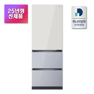 [위니아][인증점] 25년형 딤채 3도어 330L 스탠드 김치냉장고 EDT33KBPIENT1 샤인 베이지노바실버