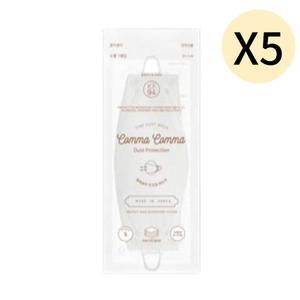 꼼마꼼마 끈조절 KF94 마스크 소형 흰색 유아 40매 X5