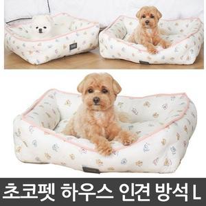 초코펫하우스 바우와우 인견 사각방석  강아지 방석 L