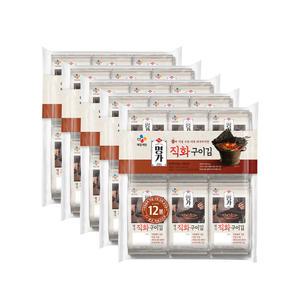 CJ 비비고 직화 참기름김 4.5g x 12봉 x 5개 구운 조미 도시락김